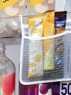 Fridge Door Mesh Organizer Bags for Small Items 4 Pack
